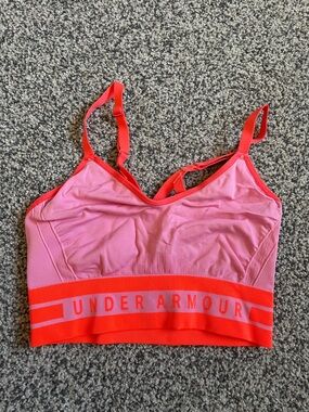 Under Armour Pink Sports Bralette with Red Trim